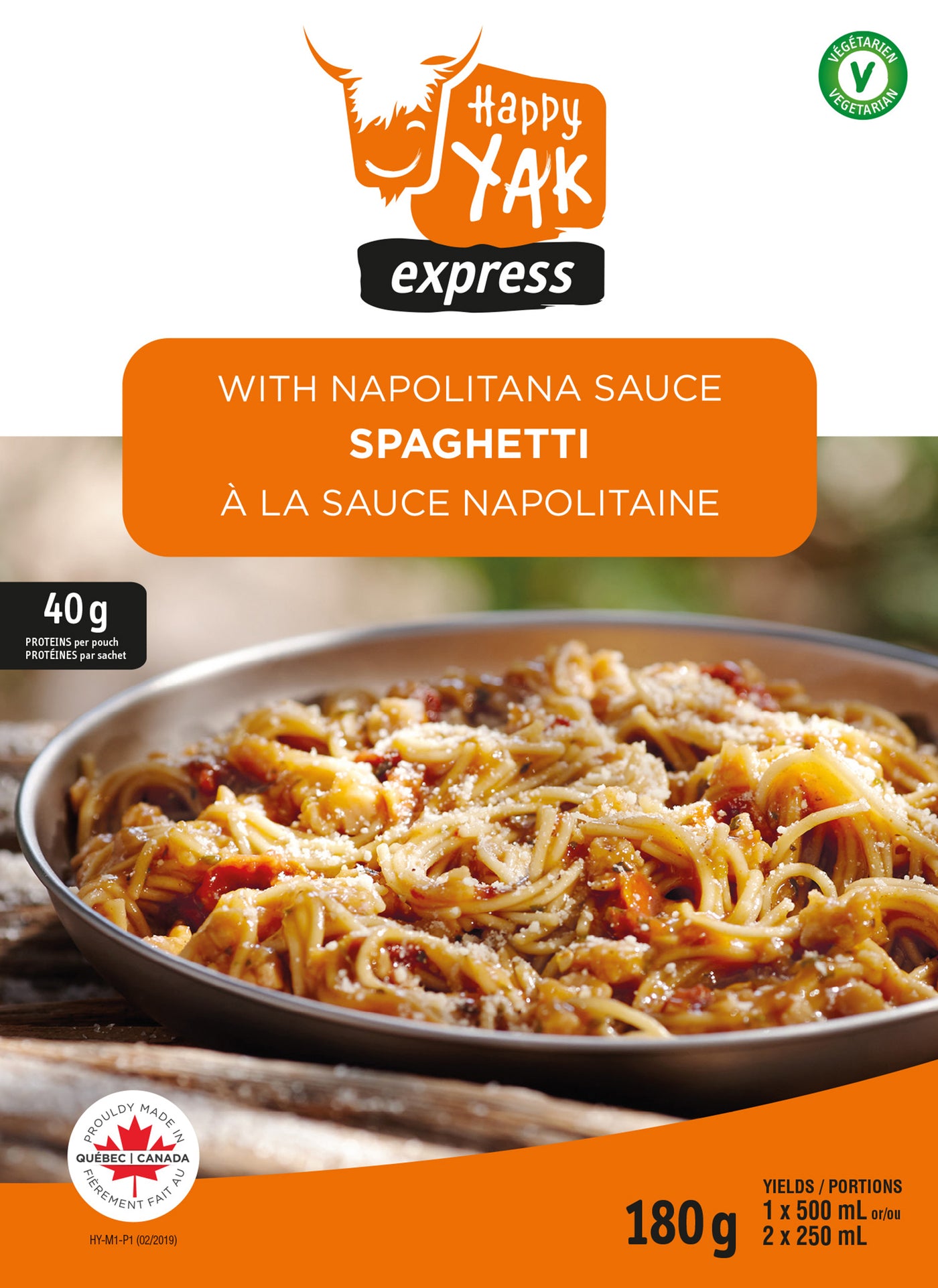 Happy Yak Spaghetti Sauce Napolitaine Végétarien - Plein Air Entrepôt