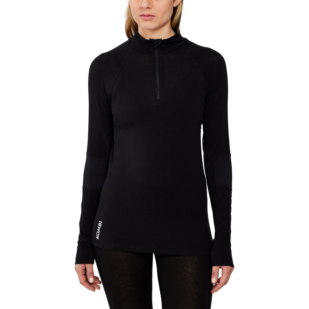PEdALED Maillot de Corps Manches Longues Femme - E. Merino - Noir