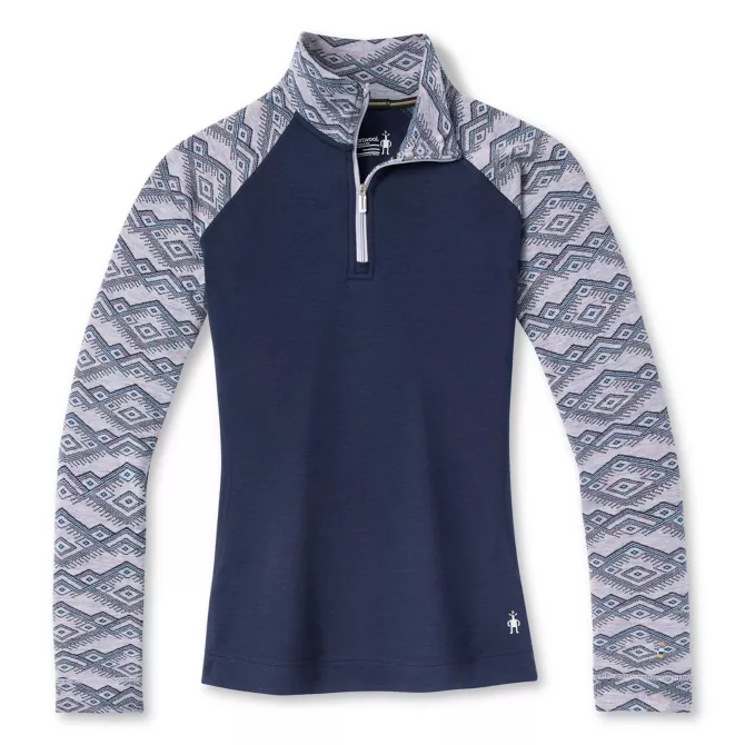 Smartwool Merino 250 Baselayer Pattern 1/4 zip Boxed Femme-Plein Air Entrepôt