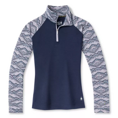 Smartwool Merino 250 Baselayer Pattern 1/4 zip Boxed Femme-Plein Air Entrepôt